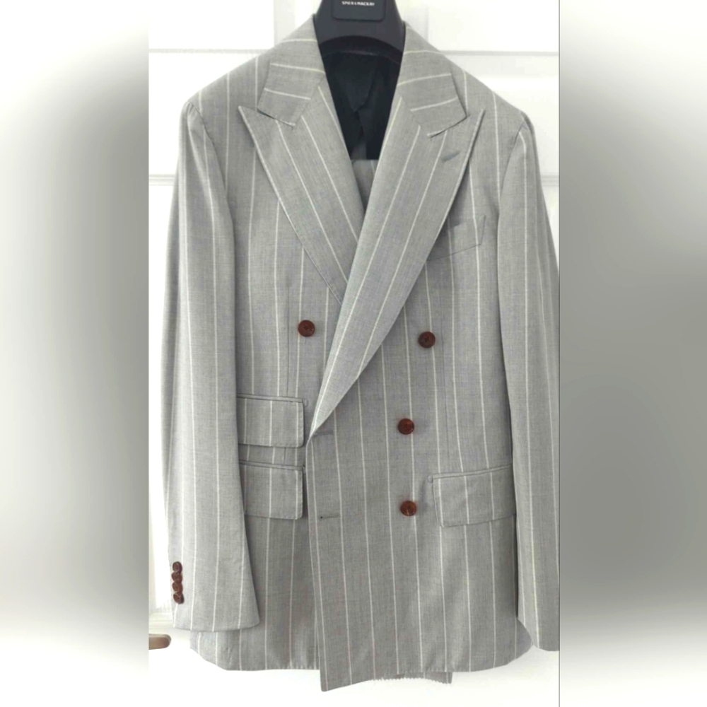 Spier and Mackay Double Breasted Wool Suit - Size 36